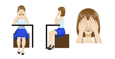 Palmingas yra puikus pratimas akims atpalaiduoti.